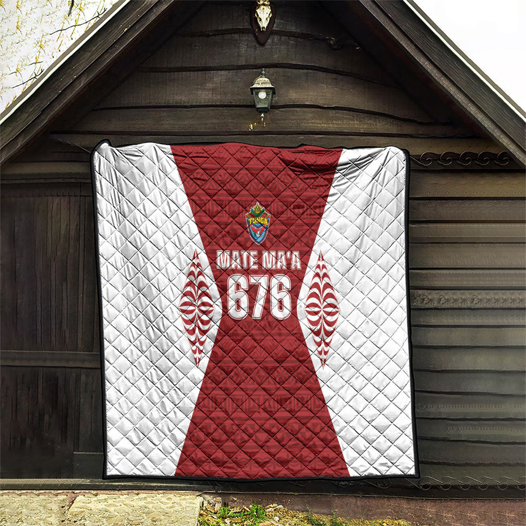 Mate Maa Tonga Rugby Quilt Kupesi Tokelau Feletoa Pattern LT05 - Polynesian Pride