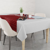 Mate Maa Tonga Rugby Tablecloth Kupesi Tokelau Feletoa Pattern LT05 - Polynesian Pride