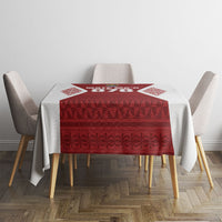 Mate Maa Tonga Rugby Tablecloth Kupesi Tokelau Feletoa Pattern LT05 - Polynesian Pride