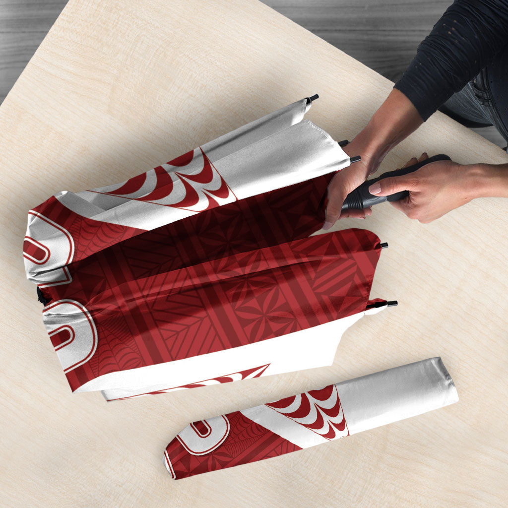 Mate Maa Tonga Rugby Umbrella Kupesi Tokelau Feletoa Pattern LT05 - Polynesian Pride