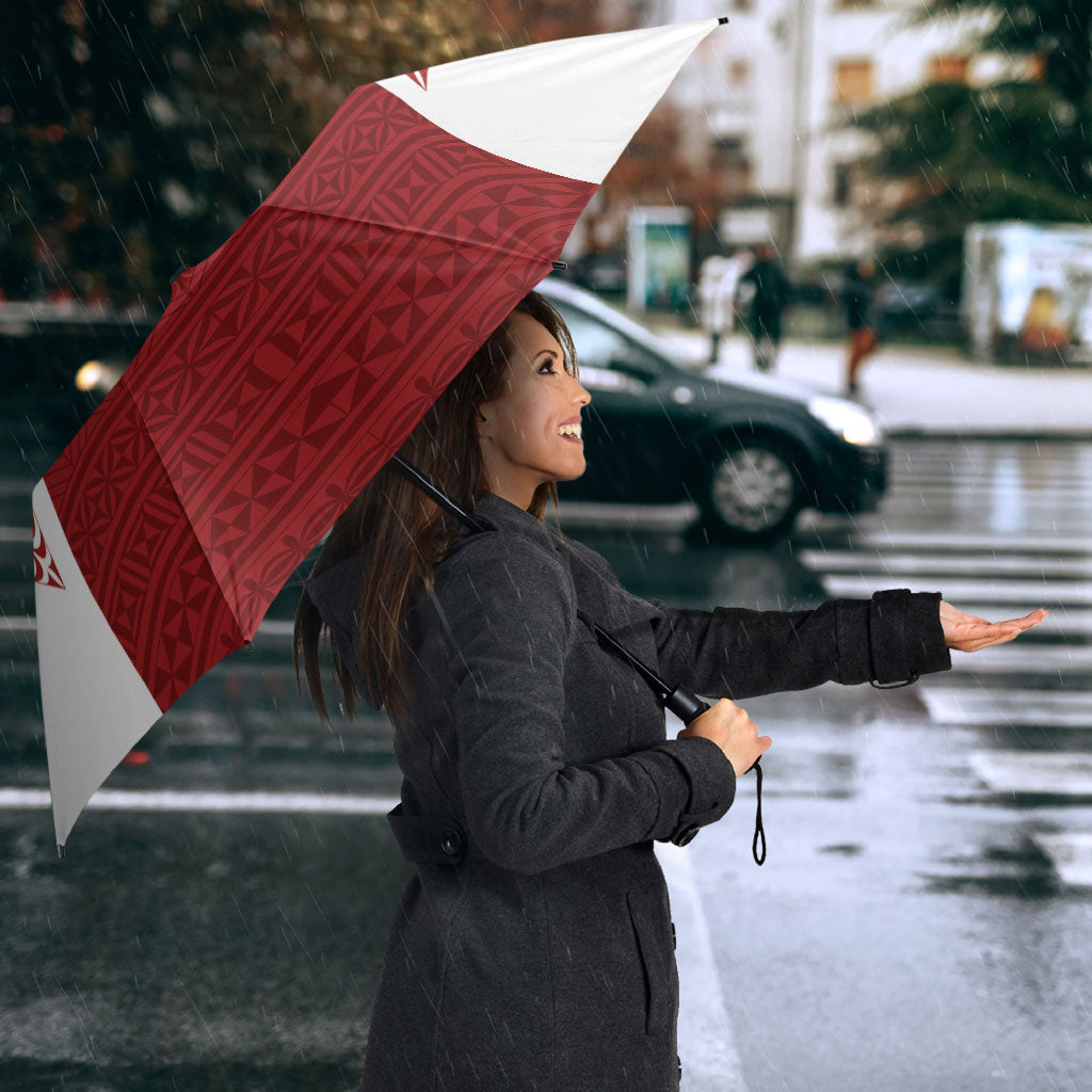 Mate Maa Tonga Rugby Umbrella Kupesi Tokelau Feletoa Pattern LT05 - Polynesian Pride