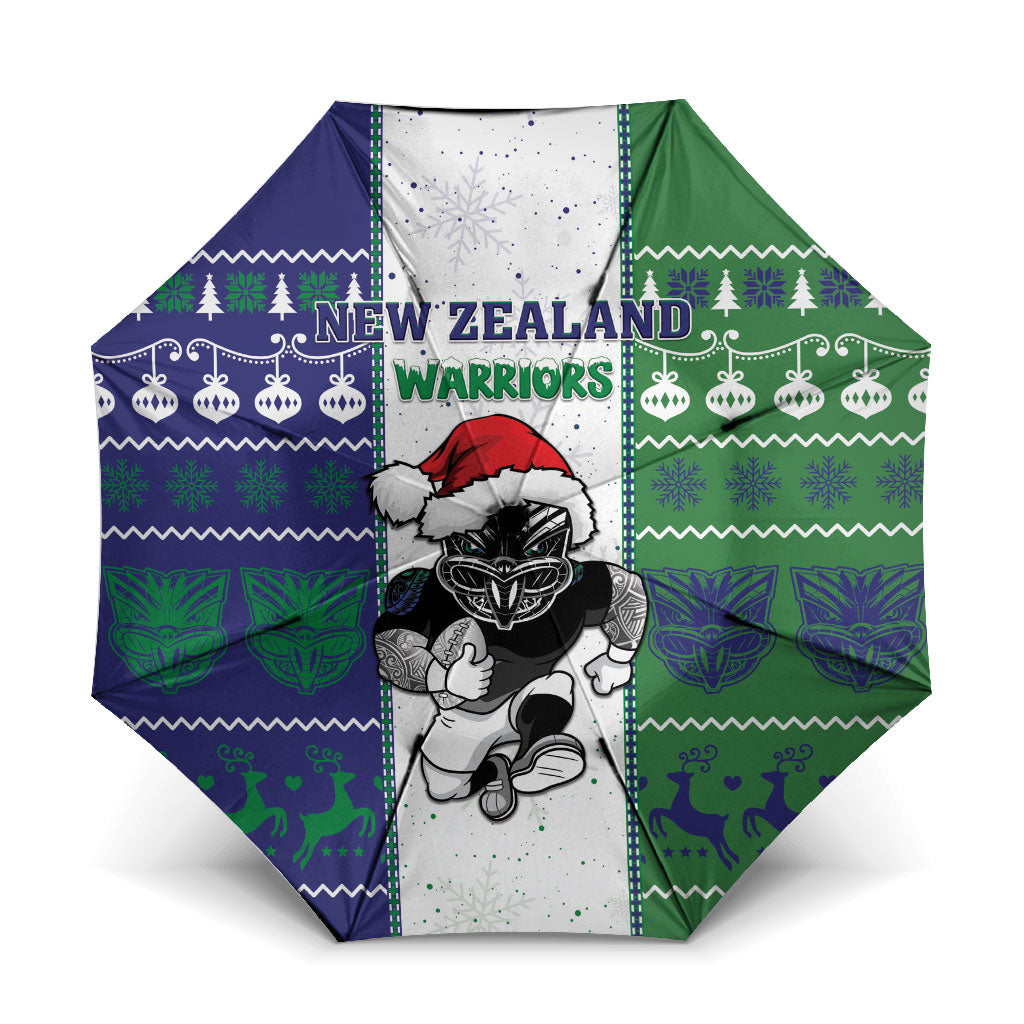 New Zealand Warriors Rugby Christmas Umbrella Santa Maori Mascot