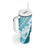 Hawaiian Tapa Tumbler With Handle Traditional Vintage Pattern Aqua