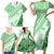 Hawaiian Tapa Family Matching Short Sleeve Bodycon Dress and Hawaiian Shirt Traditional Vintage Pattern Green LT05 - Polynesian Pride