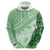 Hawaiian Tapa Hoodie Traditional Vintage Pattern Green LT05 - Polynesian Pride