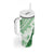 Hawaiian Tapa Tumbler With Handle Traditional Vintage Pattern Green