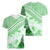 Hawaiian Tapa Women V Neck T Shirt Traditional Vintage Pattern Green LT05 - Polynesian Pride