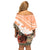 Hawaiian Tapa Off Shoulder Short Dress Traditional Vintage Pattern Orange LT05 - Polynesian Pride