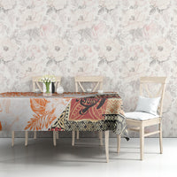 Hawaiian Tapa Tablecloth Traditional Vintage Pattern Orange LT05 - Polynesian Pride