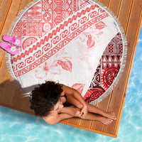 Hawaiian Tapa Beach Blanket Traditional Vintage Pattern Red LT05 - Polynesian Pride