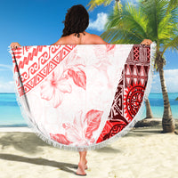 Hawaiian Tapa Beach Blanket Traditional Vintage Pattern Red LT05 - Polynesian Pride
