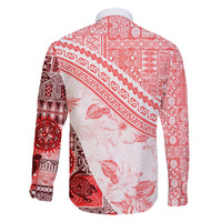 Hawaiian Tapa Family Matching Puletasi Dress and Hawaiian Shirt Traditional Vintage Pattern Red LT05 - Polynesian Pride