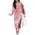 Hawaiian Tapa Off The Shoulder Long Sleeve Dress Traditional Vintage Pattern Red LT05 Women Red - Polynesian Pride