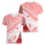 Hawaiian Tapa Women V Neck T Shirt Traditional Vintage Pattern Red LT05 - Polynesian Pride