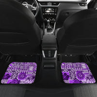 Hawaiian Tapa Car Mats Traditional Vintage Pattern Violet LT05 - Polynesian Pride