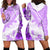 Hawaiian Tapa Hoodie Dress Traditional Vintage Pattern Violet LT05 - Polynesian Pride