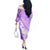 Hawaiian Tapa Off The Shoulder Long Sleeve Dress Traditional Vintage Pattern Violet LT05 - Polynesian Pride