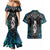 New Zealand Aotearoa Couples Matching Mermaid Dress and Hawaiian Shirt Maori Taniwha Paua Shell