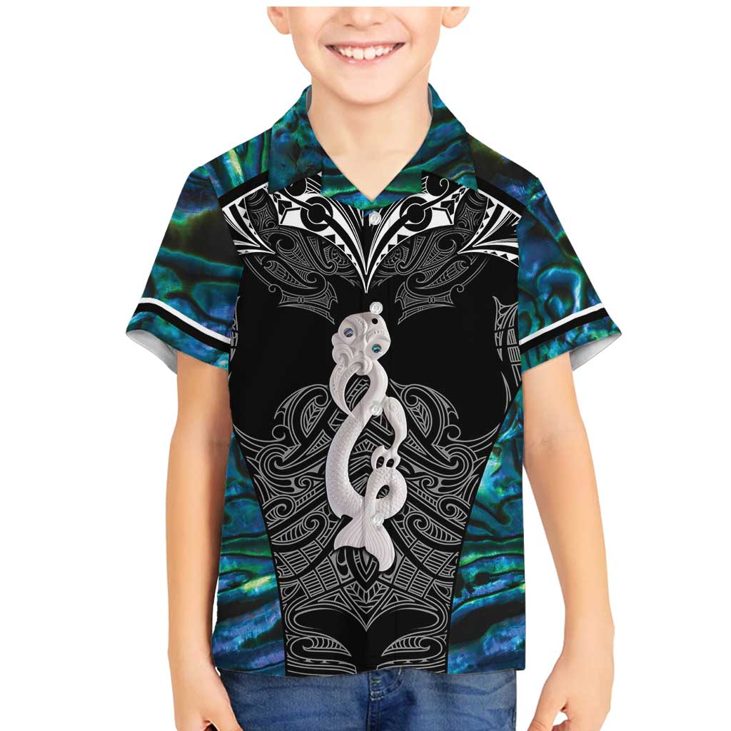New Zealand Aotearoa Family Matching Mermaid Dress and Hawaiian Shirt Maori Taniwha Paua Shell