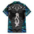New Zealand Aotearoa Family Matching Short Sleeve Bodycon Dress and Hawaiian Shirt Maori Taniwha Paua Shell