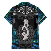 New Zealand Aotearoa Family Matching Summer Maxi Dress and Hawaiian Shirt Maori Taniwha Paua Shell LT05 - Polynesian Pride