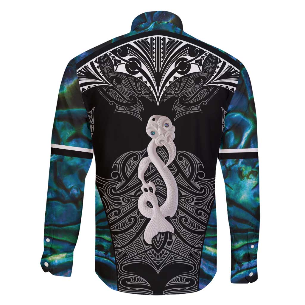 New Zealand Aotearoa Family Matching Summer Maxi Dress and Hawaiian Shirt Maori Taniwha Paua Shell LT05 - Polynesian Pride