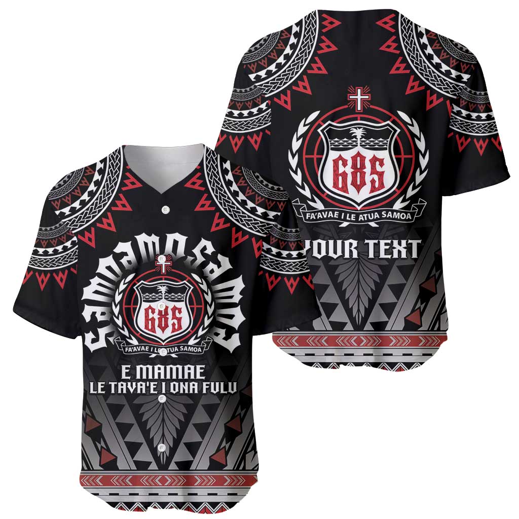 Personalised Samoa Black Saturday Baseball Jersey Samoa For Samoans