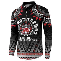 Personalised Samoa Black Saturday Button Sweatshirt Samoa For Samoans