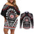 Personalised Samoa Black Saturday Couples Matching Off Shoulder Short Dress and Long Sleeve Button Shirt Samoa For Samoans