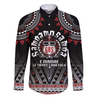 Personalised Samoa Black Saturday Family Matching Off Shoulder Short Dress and Hawaiian Shirt Samoa For Samoans