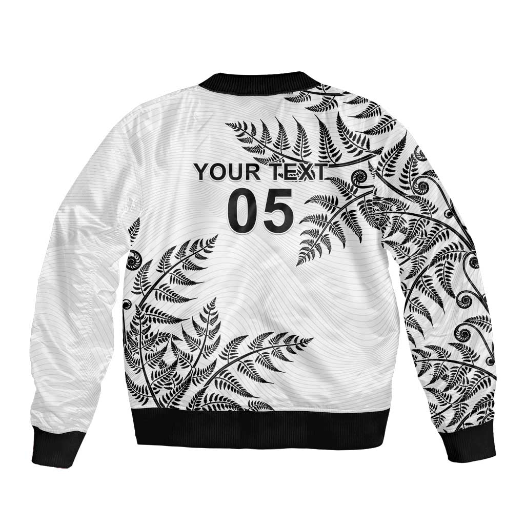 Custom New Zealand Football Bomber Jacket Aotearoa Pride - Polynesian Pride