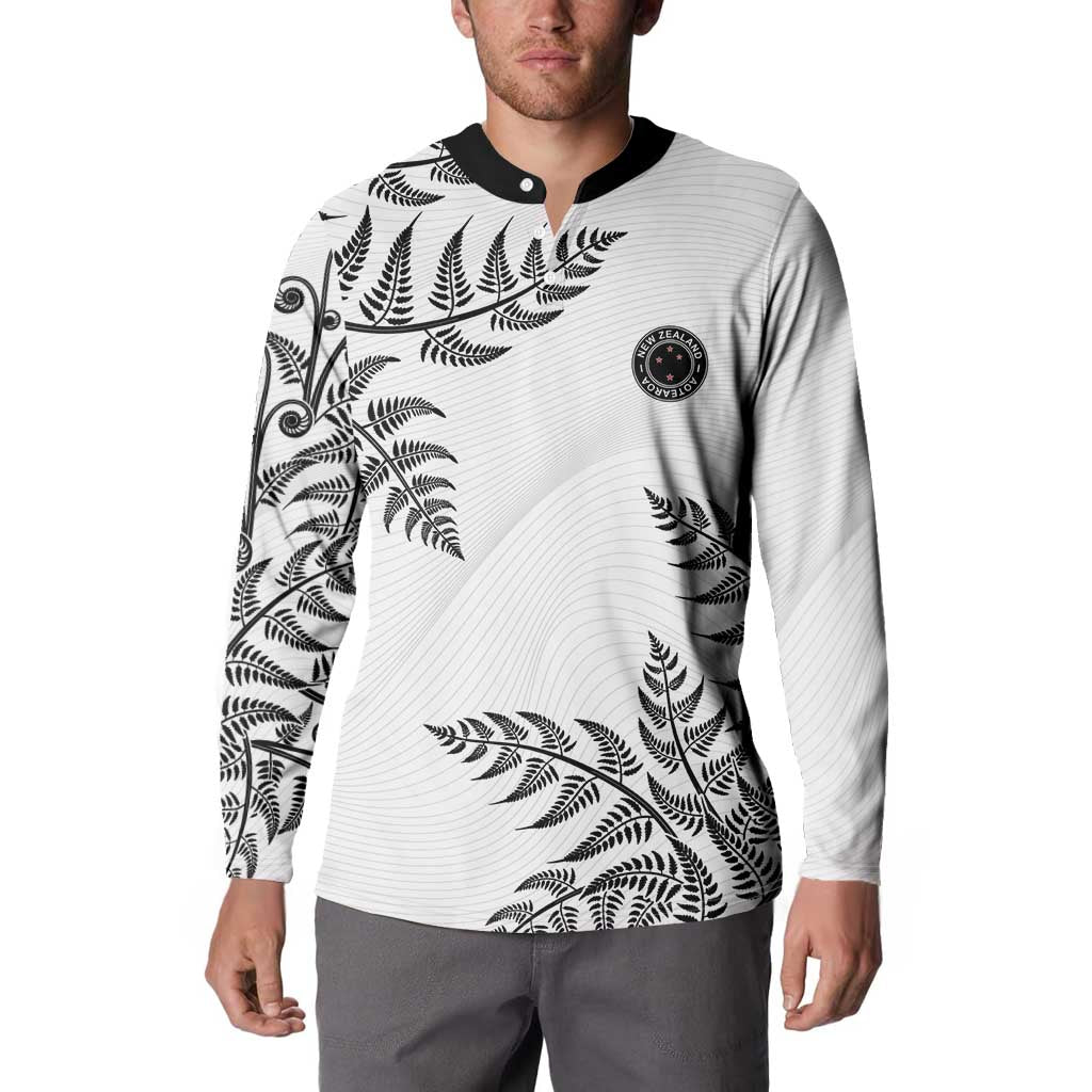 Custom New Zealand Football Button Sweatshirt Aotearoa Pride - Polynesian Pride