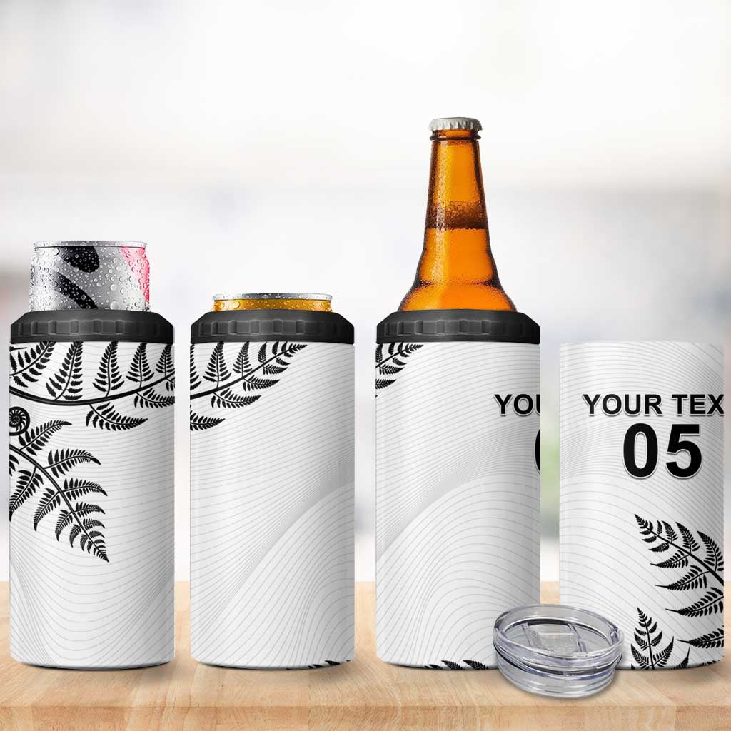 Custom New Zealand Football 4 in 1 Can Cooler Tumbler Aotearoa Pride - Polynesian Pride
