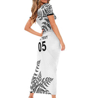 Custom New Zealand Football Family Matching Short Sleeve Bodycon Dress and Hawaiian Shirt Aotearoa Pride - Polynesian Pride