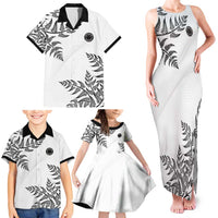 Custom New Zealand Football Family Matching Tank Maxi Dress and Hawaiian Shirt Aotearoa Pride - Polynesian Pride