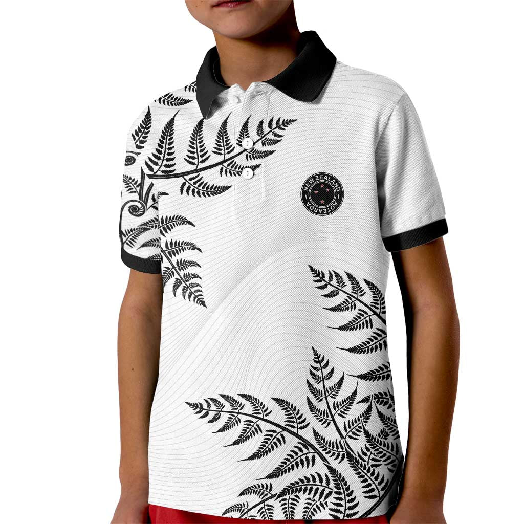 Custom New Zealand Football Kid Polo Shirt Aotearoa Pride - Polynesian Pride
