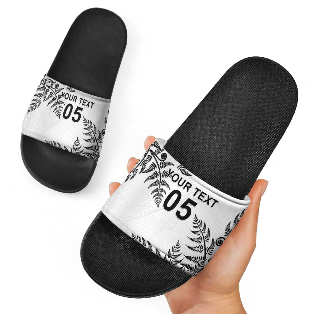 Custom New Zealand Football Slide Sandals Aotearoa Pride - Polynesian Pride