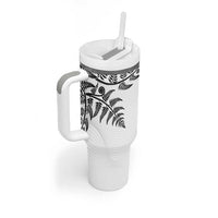 Custom New Zealand Football Tumbler With Handle Aotearoa Pride - Polynesian Pride