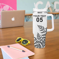 Custom New Zealand Football Tumbler With Handle Aotearoa Pride - Polynesian Pride