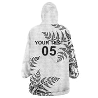 Custom New Zealand Football Wearable Blanket Hoodie Aotearoa Pride - Polynesian Pride