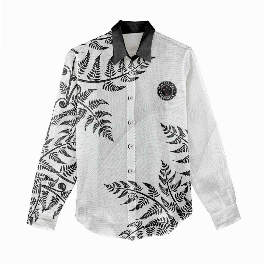 Custom New Zealand Football Women Casual Shirt Aotearoa Pride - Polynesian Pride