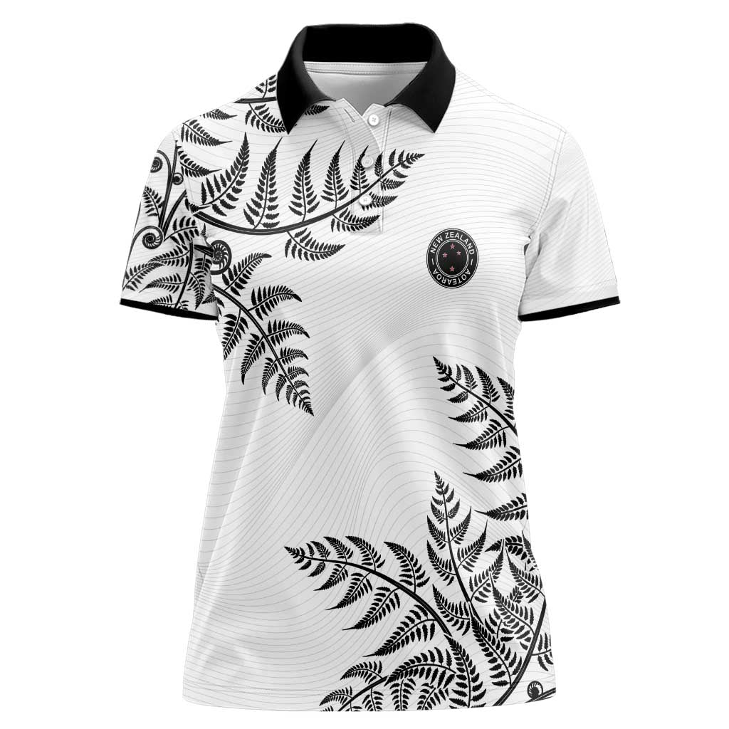 Custom New Zealand Football Women Polo Shirt Aotearoa Pride - Polynesian Pride