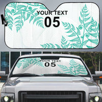 Custom New Zealand Football Auto Sun Shade Aotearoa Pride Aqua Version - Polynesian Pride