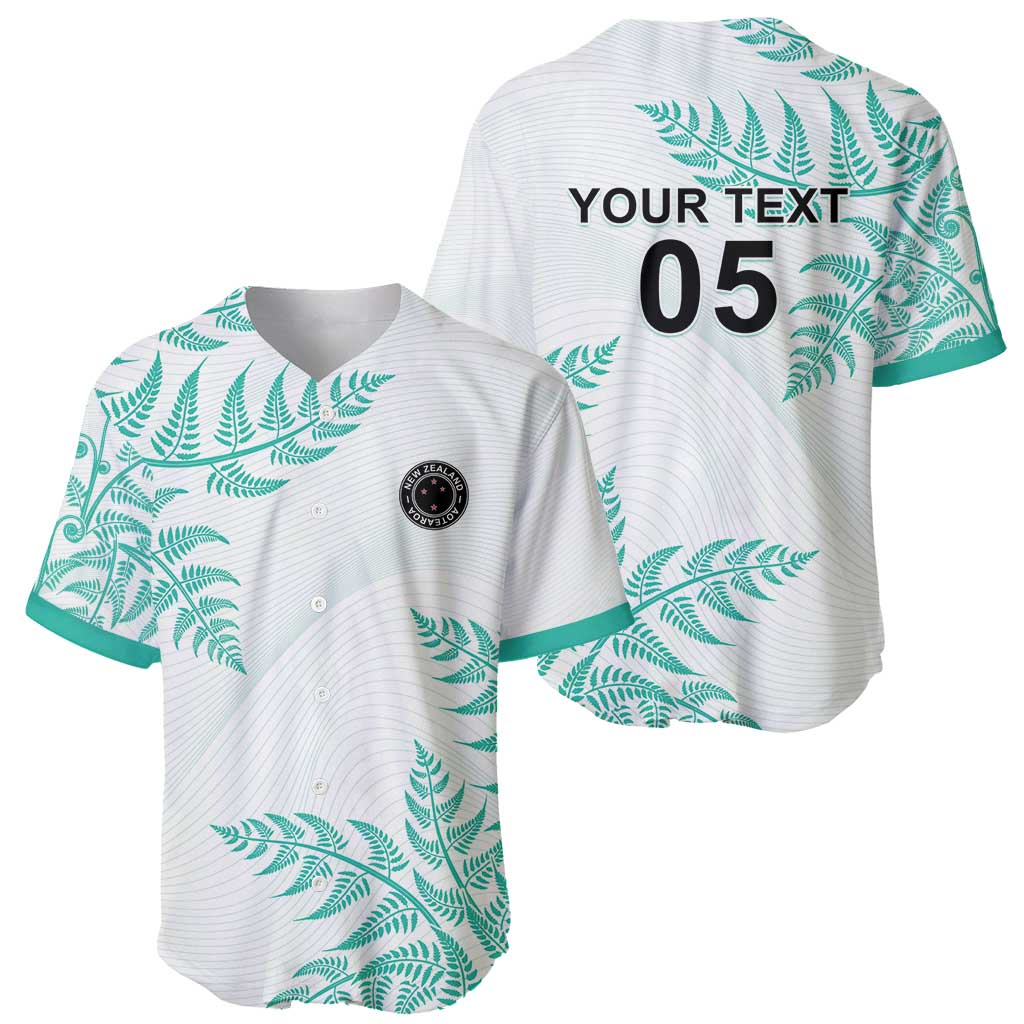 Custom New Zealand Football Baseball Jersey Aotearoa Pride Aqua Version - Polynesian Pride