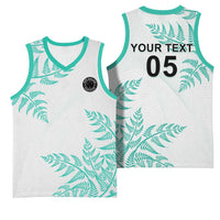 Custom New Zealand Football Basketball Jersey Aotearoa Pride Aqua Version - Polynesian Pride