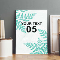 Custom New Zealand Football Canvas Wall Art Aotearoa Pride Aqua Version - Polynesian Pride