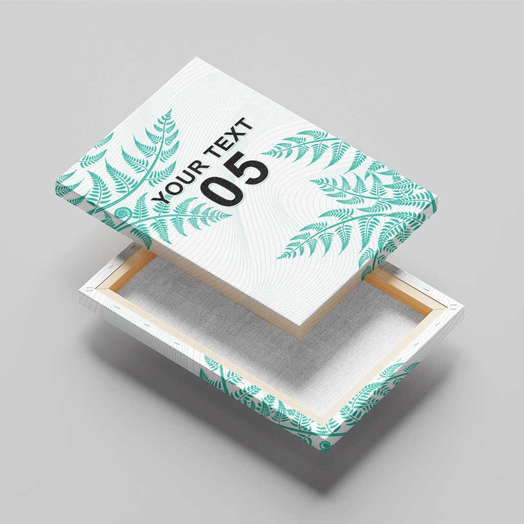 Custom New Zealand Football Canvas Wall Art Aotearoa Pride Aqua Version - Polynesian Pride