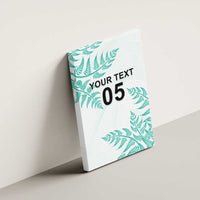 Custom New Zealand Football Canvas Wall Art Aotearoa Pride Aqua Version - Polynesian Pride