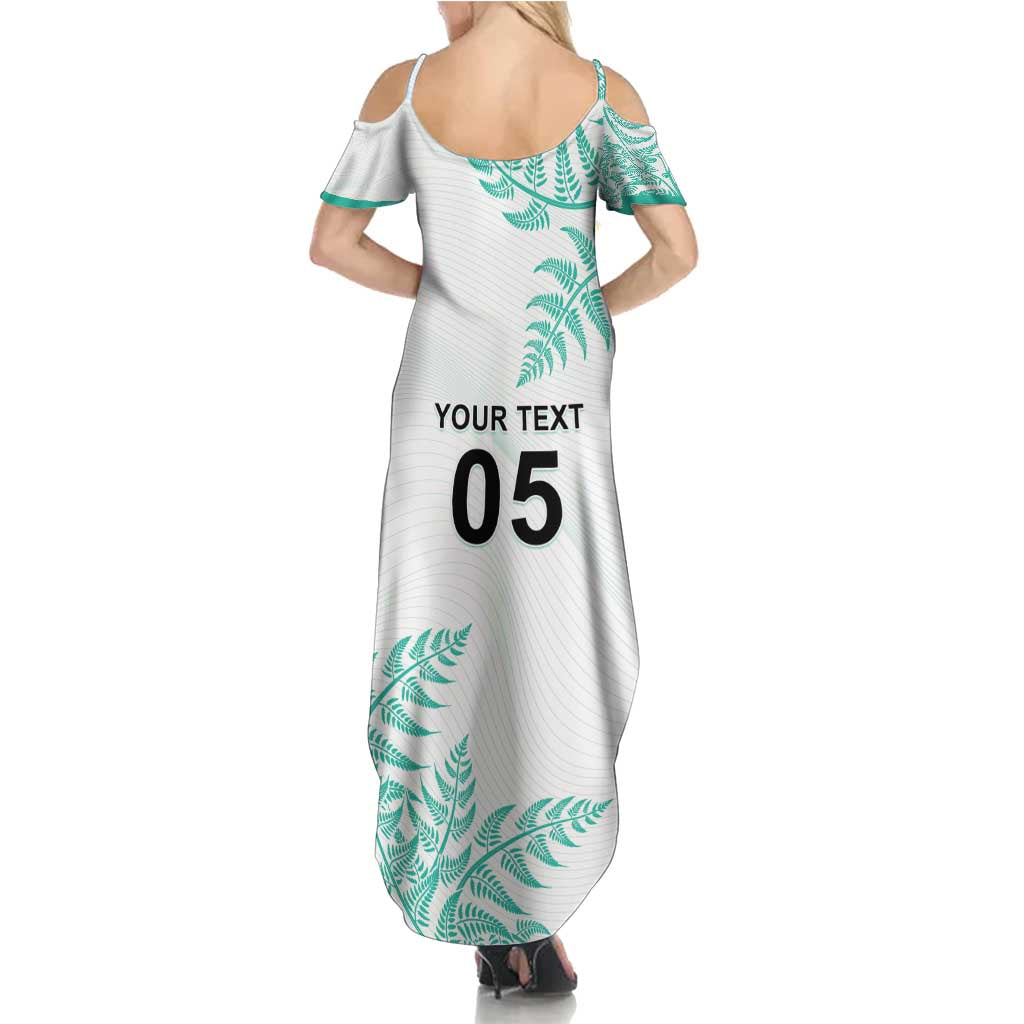 Custom New Zealand Football Family Matching Summer Maxi Dress and Hawaiian Shirt Aotearoa Pride Aqua Version - Polynesian Pride