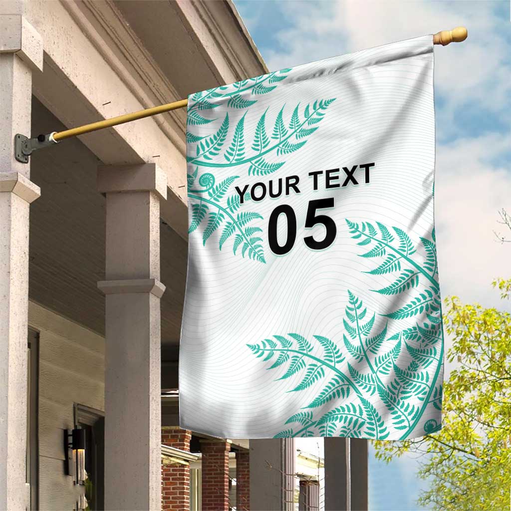 Custom New Zealand Football Garden Flag Aotearoa Pride Aqua Version - Polynesian Pride